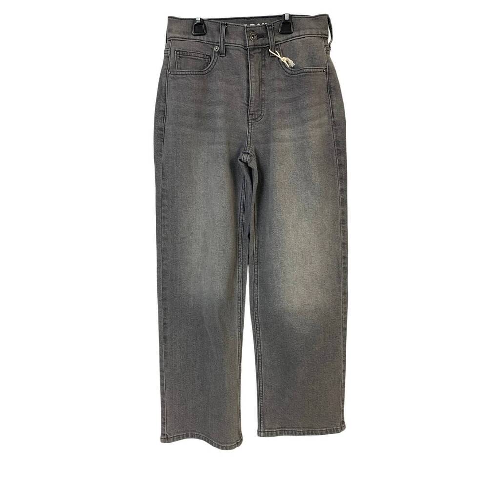 NEW EDDIE BAUER women's authentic everyday crop flannel lined jeans in washed bl
